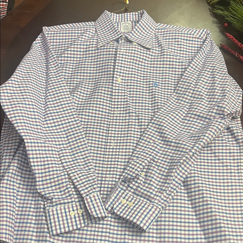 Brooks Brothers Blue and Red Plaid Button Down Shirt